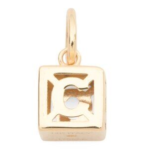 GOLDEN CLEF Gold/C Made In Italy 14kt Gold Initial Cube Charm